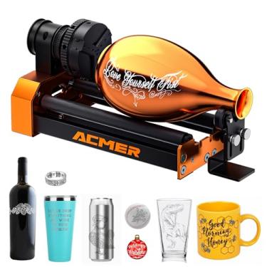 Imagem de ACMER Rolo rotativo a laser M4, gravador a laser, eixo Y, rolo rotativo de 360° com espaço de gravação de 3-150 mm para gravação de objetos cilíndricos, anel, adequado para ACMER P2, P1 e a maioria