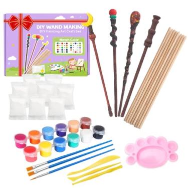 Imagem de Kit de confecção de varinhas de mago mágico, conjunto de artesanato para estudantes, crianças, presente de festa escolar, baile de máscaras de cosplay, decoração de materiais de Halloween