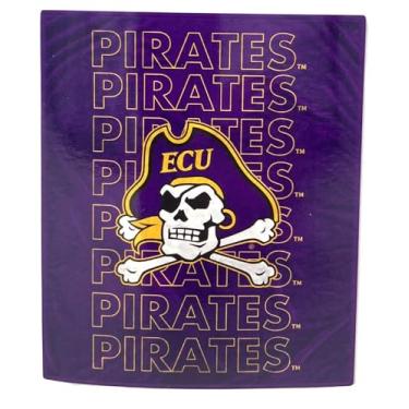 Imagem de Pegasus Sports Cobertor de pelúcia NCAA Echo Team Wordmark, cor do time, 60 x 70 (East Carolina Pirates)