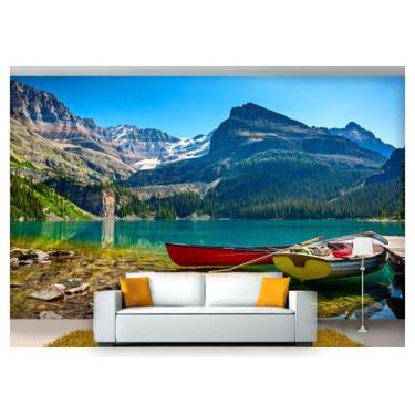 Imagem de Papel De Parede Lago Montanha Paisagem Céu 3D Nlk128 - Você Decora