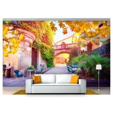 Imagem de Papel De Parede Cidade Antiga Rua Européia 3D Cda53 - Você Decora