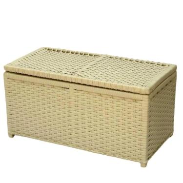 Imagem de Baú Roupeiro Organizador em Fibra Sintética – Para Roupa Suja e Brinquedos 60x30x30 cm(Palha)