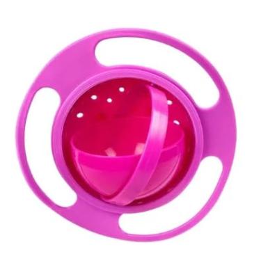 Imagem de 2 Unidades Prato Giratório 360° para Bebê Infantil Antivazamento Alimento Não Cai