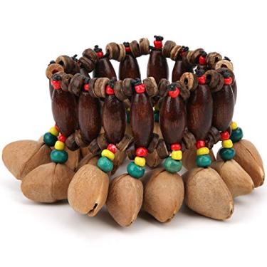 Imagem de Alomejor Pulseira de Casca de Porca, Sino de Tambor Africano, Instrumento Musical de Percussão, Suprimentos para Amantes de Música