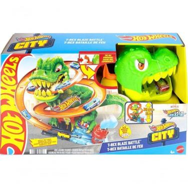 Imagem de Hot Wheels Lets Race City Batalha T-rex - Mattel Jbm73