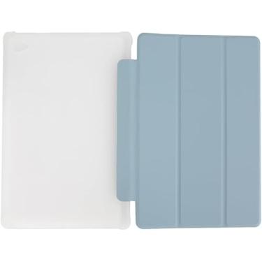 Imagem de Yuxyiony Capa para Blackview Tab 15 Matte Soft Silicone Capa Protetora Flip Tablets Capa Protetora (Azul)