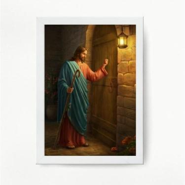 Imagem de Quadro Decorativo Jesus Batendo a Porta 33x24cm