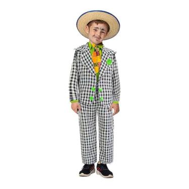 Imagem de Roupa Infantil Masculina Festa Junina Jeca Tatu Conjunto Completo