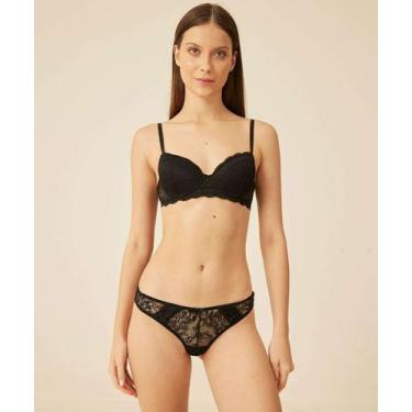 Imagem de Calcinha Fio Dental Renda Marisa-52029, Preto, P