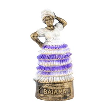 Imagem de Esculturas Orixás Baianas 10cm - Branca e Roxo Envelhecida Estilo Vintage