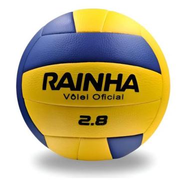 Imagem de Bola De Vôlei Vl 2.8 Esporte Voleibol Rainha Original, Amarelo e Azul