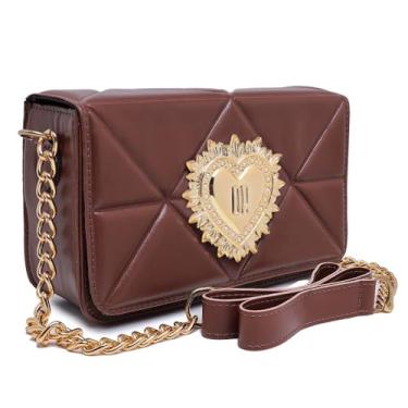 Imagem de Bolsa Feminina Transversal Pequena De Ombro Alça De Corrente (Caramelo)