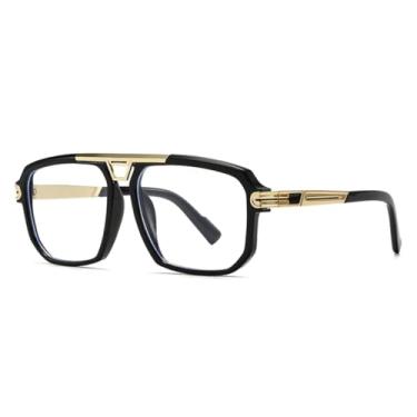 Imagem de JRLLFD Óculos de sol masculinos estilo retrô com armação grande para tiro de rua (branco)