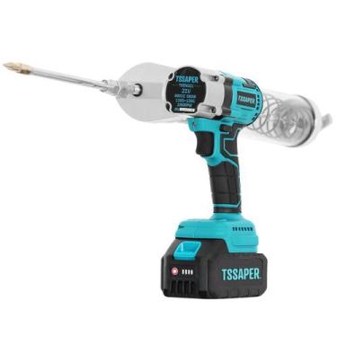 Imagem de Engraxadeira Pistola de Graxa 500w 10000PSI a Bateria 21v Tssaper