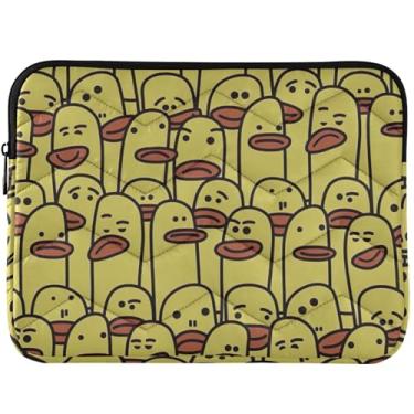 Imagem de Capa para notebook personalizada pato amarelo engraçado bonito capa para notebook impressão divertida capa para laptop universal 13-14 capa para laptop