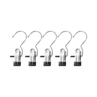Imagem de Pregadores De Roupa Multifuncionais Em Aço Inoxidável Preto 5-30PCS Po