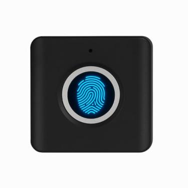 Imagem de Fechadura Digital Biométrica para Gavetas Móvies Sensor 360° 10 Impressões Digitais USB-C 3 Pilhas AAA