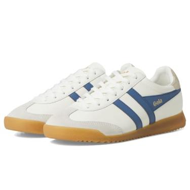 Imagem de Gola Tênis feminino de couro Torpedo, Branco/luar/dourado, 38