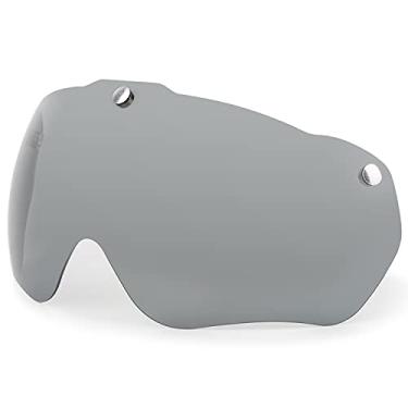 Imagem de Capacete de motocicleta cinza visor magnético protetor de óculos removível para capacete de ciclismo Basecamp no modelo BC-049&BC-001
