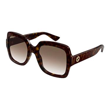 Imagem de Gucci Gg1337S Havana/Brown Shaded 54/22/140 Óculos De Sol Femininos