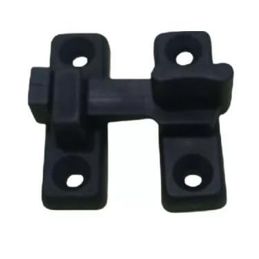 Imagem de Kit 10 Trincos Fecho Tranqueta Plástica - Para Portas Sanfonadas e Janelas, Prático e Durável para Residência (Preta)