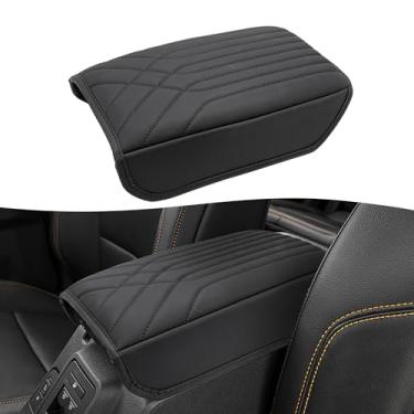 Imagem de KBH Capa de apoio de braço para console central para Ford Bronco 2021-2025 2 portas e 4 portas, protetor de tampa de console intermediário capa de descanso de braço, antiarranhões, preta