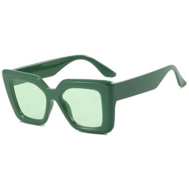 Imagem de Óculos de Sol Femininos Candy Colors Estilo Olho de Gato com Proteção UV400 para Esportes ao Ar Livre, Corrida e Ciclismo, Verde