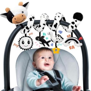 Imagem de Brinquedos de assento de carro de pelúcia Spiral Baby de 0 a 6 meses c