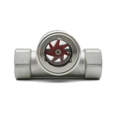 Imagem de 1/4 "3/20.3 cm 1/2 "3/10.2 cm 1 "1-1/5.1 cm 5.1 cm 1/2 "3/10.2 cm 1-1/5.1 cm 5.1 cm Indicador de fluxo de espelho de janela 304 com impulsor (3/20.3 cm)