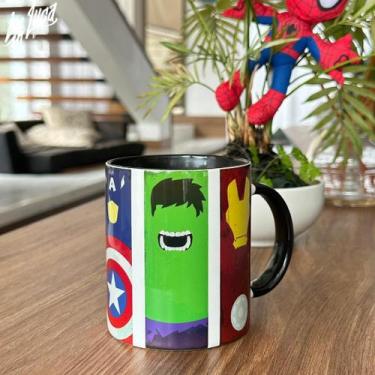 Imagem de Caneca Porcelana Heróis Vingadores Marvel Presente Criativo Geek Nerd 