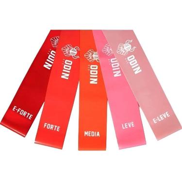 Imagem de Kit Mini Band Faixa Elastica Com 5 Intensidades - Odin Fit