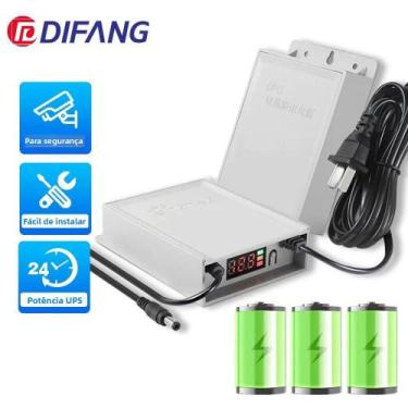 Imagem de Adaptador De Energia UPS 12V 5400mAh Com Display LCD Para Câmera IP, F