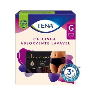 Imagem de Calcinha Absorvente para Incontinência Urinária Tena Preta G