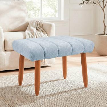 Imagem de Banqueta Decorativa Puff Retangular Nina Para Sala Bouclê