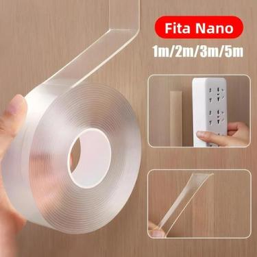 Imagem de Fita Nano Extra Forte 5m/3/2m/1m Adesiva Dupla Face Transparente Imper