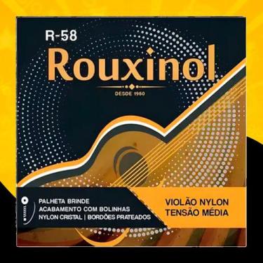 Imagem de Jogo de Corda Encordoamento Cordas Violão Nylon Tensão Média Rouxinol 