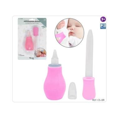 Imagem de Aspirador nasal silicone conta gotas rosa western cs-8r