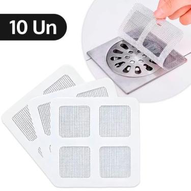Imagem de Kit 10 Telas Adesivas Protetoras para Ralo Descartáveis - Universal