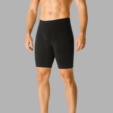Imagem de Bermuda Masculina Selene Sem Costura Ciclismo e Academia, G, Preto