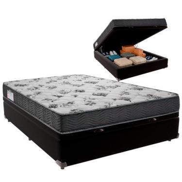 Imagem de Cama Box Baú Viúvo e Colchão ISO 100 D33 Ortobom Preto
