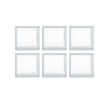 Imagem de Tijolo de Vidro Modaza Tangerine 19x19x8cm - 6 Peças