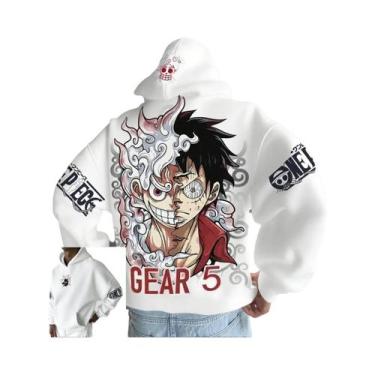 Imagem de Moletom Masculino Luffy Gear 5 Nika Anime Streetwear Casual Pullover D