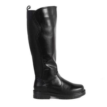 Imagem de Bota Montaria Feminina Cano Longo Mooncity Salto Grosso 72196 Preto-Feminino