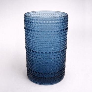 Imagem de Conjunto de 6 Copos de Vidro Azul com Bolhas 385ml - Portina Casa