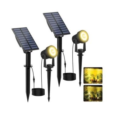 Imagem de Holofote Solar LED Super Brilhante Para Exterior, IP65 À Prova d'Água,