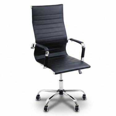 Imagem de Cadeira De Escritório Esteirinha Oficial Ergonômi Alta Preto Preto