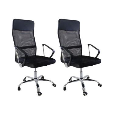 Imagem de Kit 2 Cadeiras De Escritorio Nagano Oficial Preto