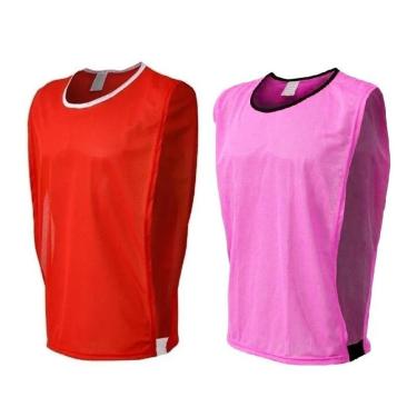 Imagem de 10 Coletes de Treino Divididos em Duas Cores (5 Vermelho + 5 Rosa)-Unissex