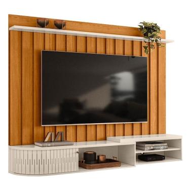 Imagem de Estante Home Theater Suspenso Ímola Cinamomo Off White – Madetec