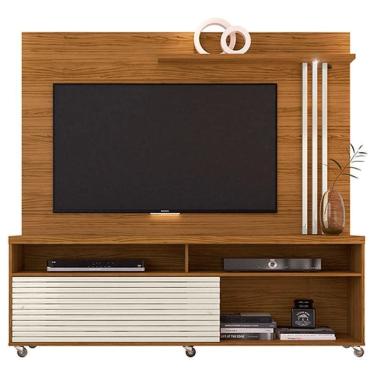 Imagem de Estante Home Theater Frizz Naturale Off White – Madetec